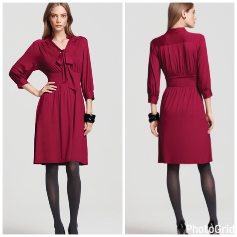 Trina Turk Tie Neck Jersey Dress - 2